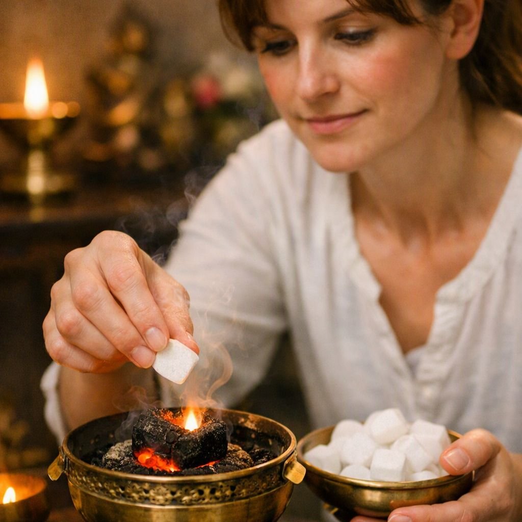 burning camphor ritual